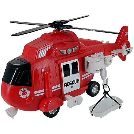Helicóptero de Resgate com luz e som 1:16