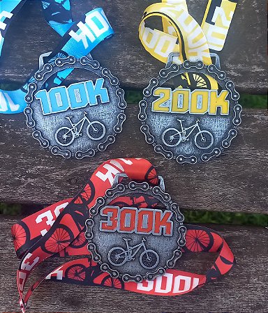 Desafio 100km, 200km e 300km - Medalhas