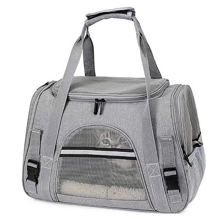 Bolsa Transporte Pet Até 8kg Viagem Carro Avião Luxo Cabine