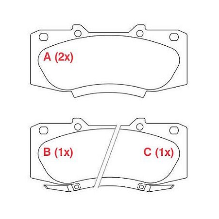 JOGO PASTILHA FREIO DIANT TOYOTA HILUX 2.5 08/.. 1496