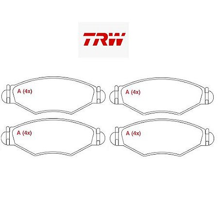 JOGO PASTILHA DE FREIO DIANT PEUGEOT 206 1.0-1.4 01/.. 207 1.4 08/..HOGGAR 1.4-1.6 - 7970