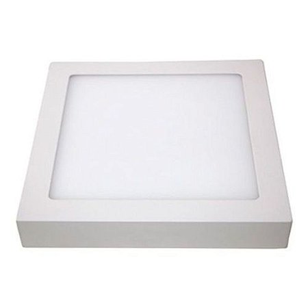 Plafon Led Sobrepor Quadrado 22x22 18W 3000K