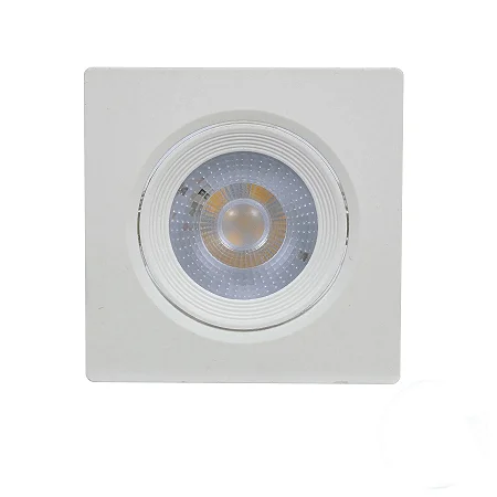 Spot Led Embutir Quadrado 5W 3000K Luz Quente