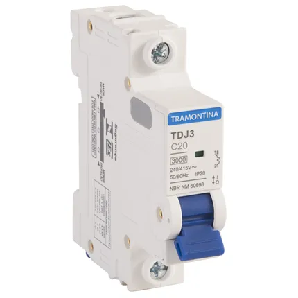 Disjuntor DIN Unipolar TR3KA 1 x 20A Tramontina