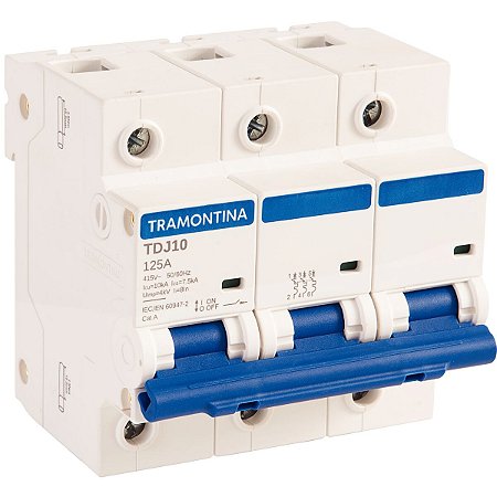 Disjuntor DIN Tripolar TR6KA 3 x 125A Tramontina