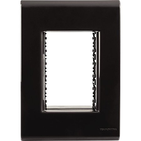 Placa Linha Liz Tramontina 4x2 3 Postos Grafite