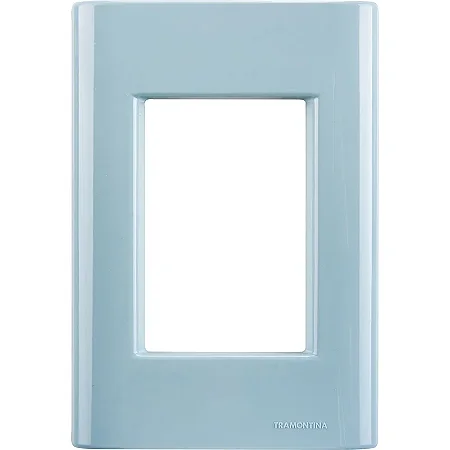 Placa Linha Giz Tramontina 4x2 3 Postos Azul Jeans