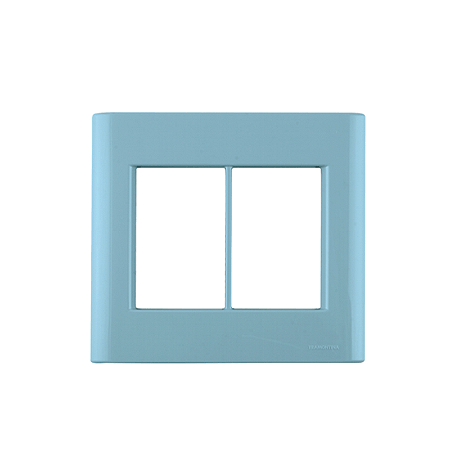 Placa Linha Giz Tramontina 4x4 6 Postos Azul Jeans