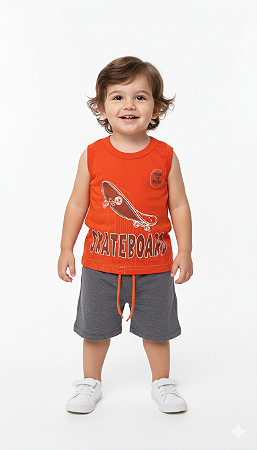 Conjunto Infantil Masculino Regata Tamanho 1, 2, 3 Menino