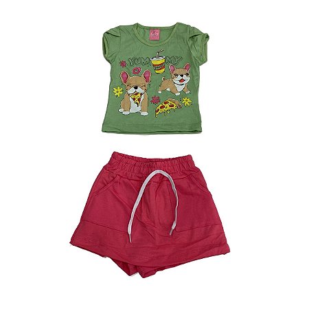 Conjunto Feminino Infantil Tamanho 1, 2, 3 Menina