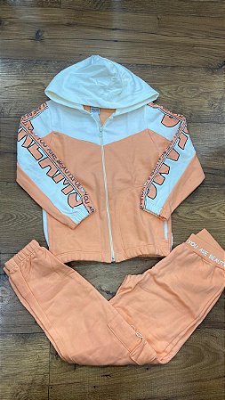 Conjunto Moletom Feminino BabyVest/TileeSul Fechado Ziper 4, 6, 8 Menina Inverno