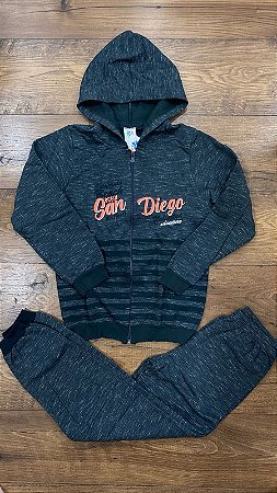 Conjunto Moletom Inverno Masculino WKids Ziper 10, 12, 14 Menino