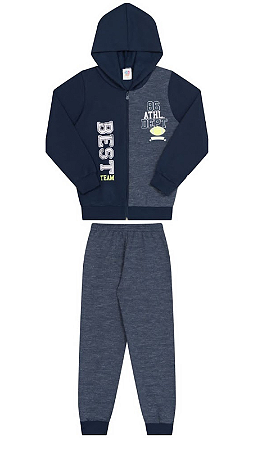 Conjunto Moletom Inverno Masculino  WKids Tamanho 4 Menino