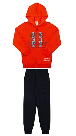 Conjunto Moletom Inverno Masculino WKids Ziper Tamanho 8 Menino