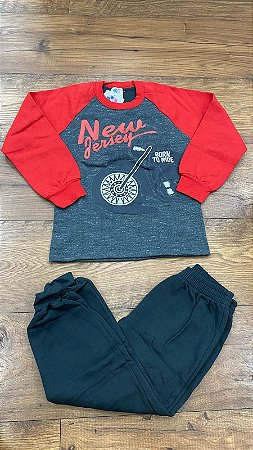 Conjunto Moletom Inverno Masculino WKids Fechado Tamanho 4 Menino