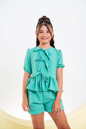 Conjunto Feminino Juvenil Tamanho 10, 12 e 14
