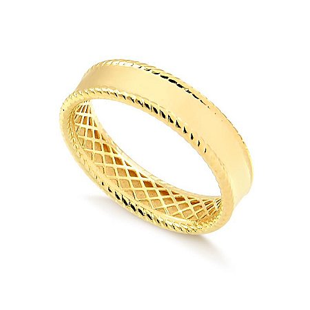 Aliança Jardim De Luxemburgo 6,00MM Anatômica (Ouro 18K)  "LEIA DESCRIÇÃO''