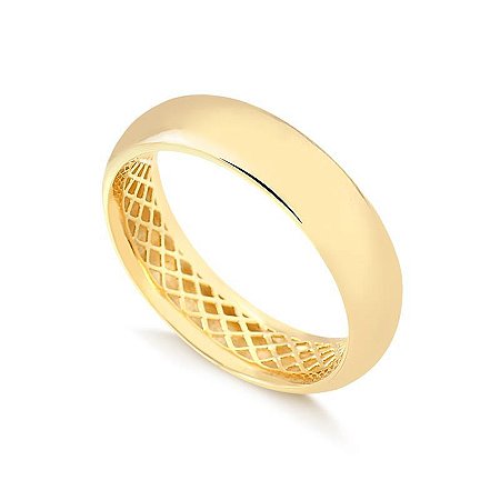 Aliança Ópera Garnier 6,00MM Anatômica (Ouro 12K)  "LEIA DESCRIÇÃO''