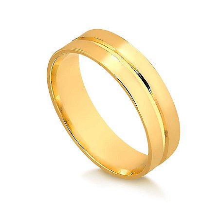 Aliança Reta Confort 6,00MM  (Ouro 12K / 18K)  "LEIA DESCRIÇÃO''