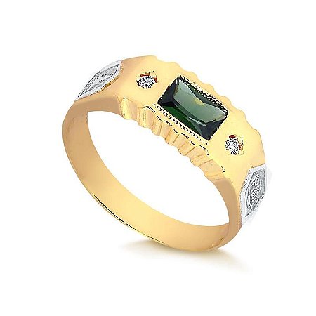 Anel Formatura Baguete (Ouro 12K  /  18 K)