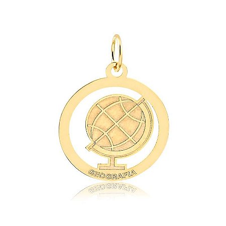 Pingente Formatura Geografia ( Ouro 12K / 18K )