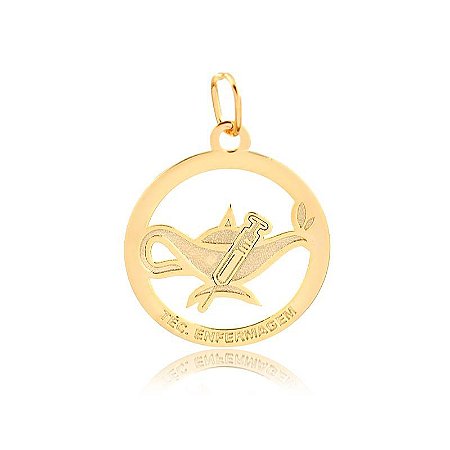 Pingente Formatura Téc. Enfermagem ( Ouro 12K / 18K )