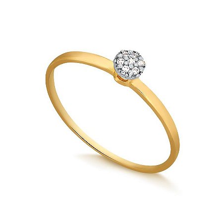 Anel Chuveiro Redondo ( Ouro 12K / 18 K )
