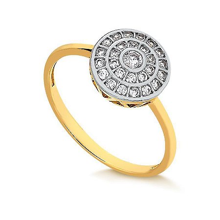 Anel Chuveiro Redondo( Ouro 12K / 18 K )