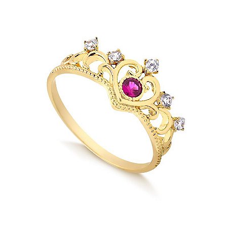Anel Princess ( Ouro 12K / 18 K )