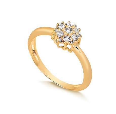 Anel Flor ( Ouro 12K / 18 K )