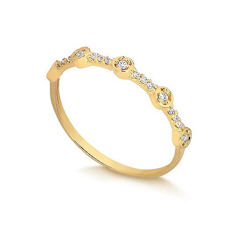 Anel Meia Aliança Colecionável( Ouro 12K / 18 K )