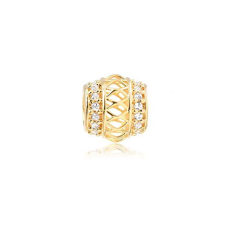 Separador / Berloque Para Pulseira Filigrana e Pedras ( Ouro 12K / 18 K )