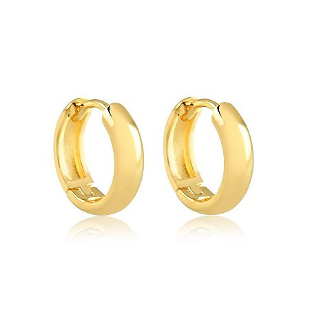 Brinco Argola Liso ¢9,00MM ( Ouro 12K / 18 K )