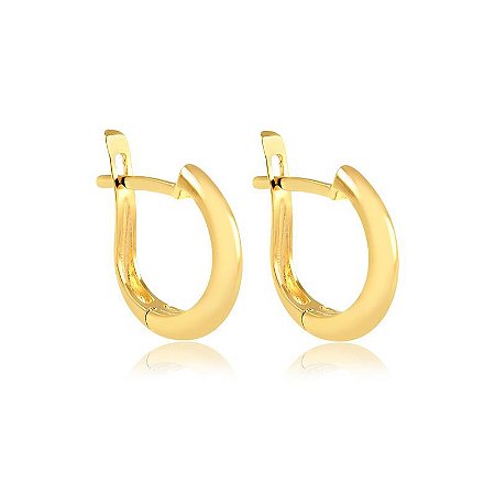Brinco Argola Click M ( Ouro 12K / 18 K )