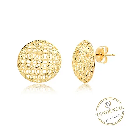 Brinco Renda Filigrana ( Ouro 12k / 18k )