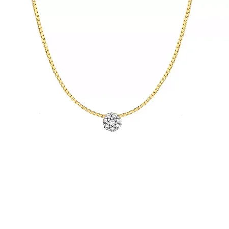 Pingente Pavê Cravejado ( Ouro 12k / 18k )