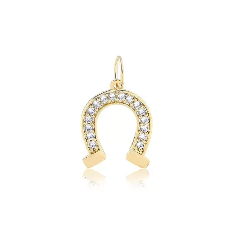Pingente Ferradura Cravejada ( Ouro 12k / 18k )