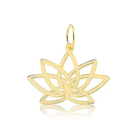 Pingente Flor de Lótus ( Ouro 12k / 18k )