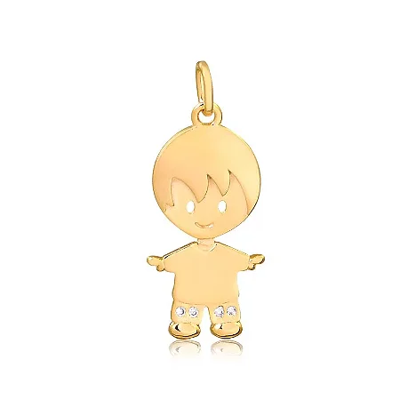 Pingente Menino ( Ouro 12k /Pingente 18k )