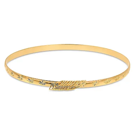 PULSEIRA MEIA CANA 3,00MM DIAMANTADA SEM ARGOLAS ( Ouro 12k / 18k )