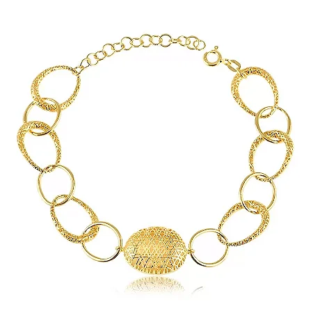 PULSEIRA TRAMADO PALHA/LISO 20CM CJ.02 750AM ( Ouro 12k / 18k )