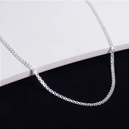 Corrente Bismark Elo Fino - 45cm CBI023 ( Prata 925 )