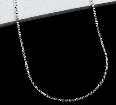 Corrente Pipoca - F180 - 60cm CPI005 ( Prata 925 )