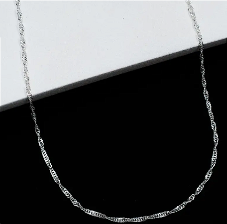 Corrente Singapura 2,0MM - 40CM CS012 ( Prata 925 )