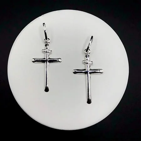 Pingente Crucifixo Liso - P020 ( Prata 925 )