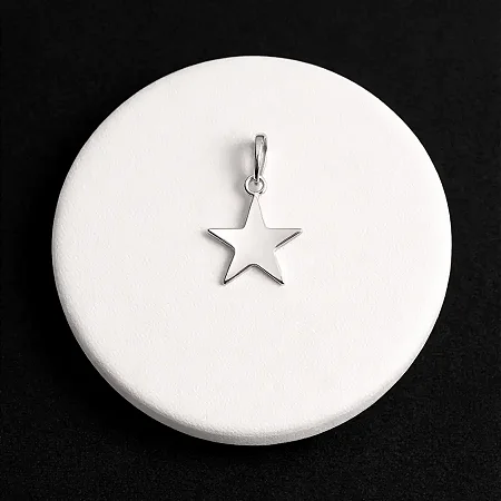 Pingente Estrela Preenchida - P032 ( Prata 925 )