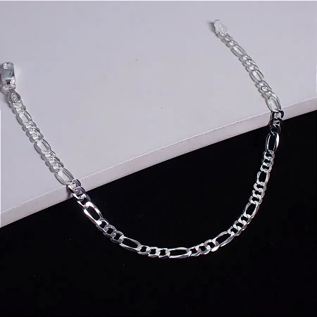 Corrente 3X1 - 4,0MM - 18CM- CTU020 ( Prata 925 )