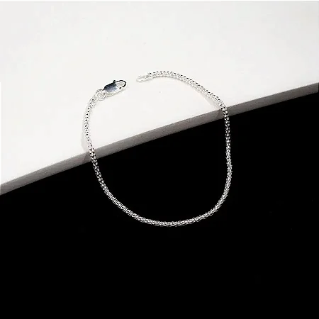 Pulseira pipoca F180 - 18cm CPI001 ( Prata 925 )