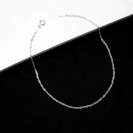 Pulseira singapura F020 - CRR001 ( Prata 925 )