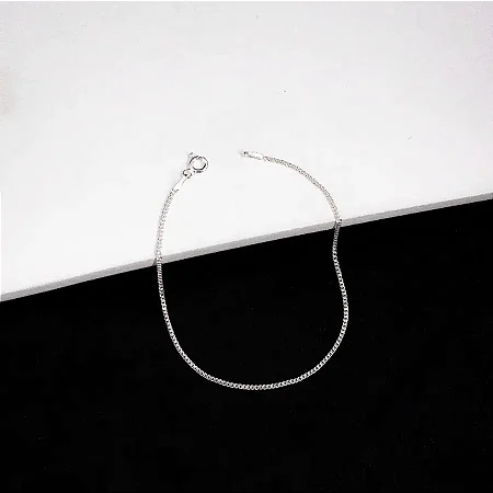 Pulseira Veneziana V15 - 18CM - CV010 ( Prata 925 )